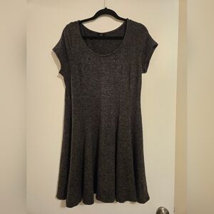 Torrid Charcoal Knit Mini Sweater Dress Sz 1